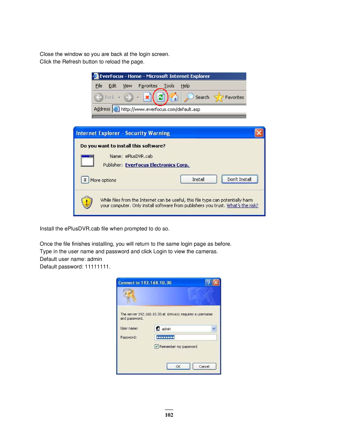 EverFocus EMV400 user manual 102 