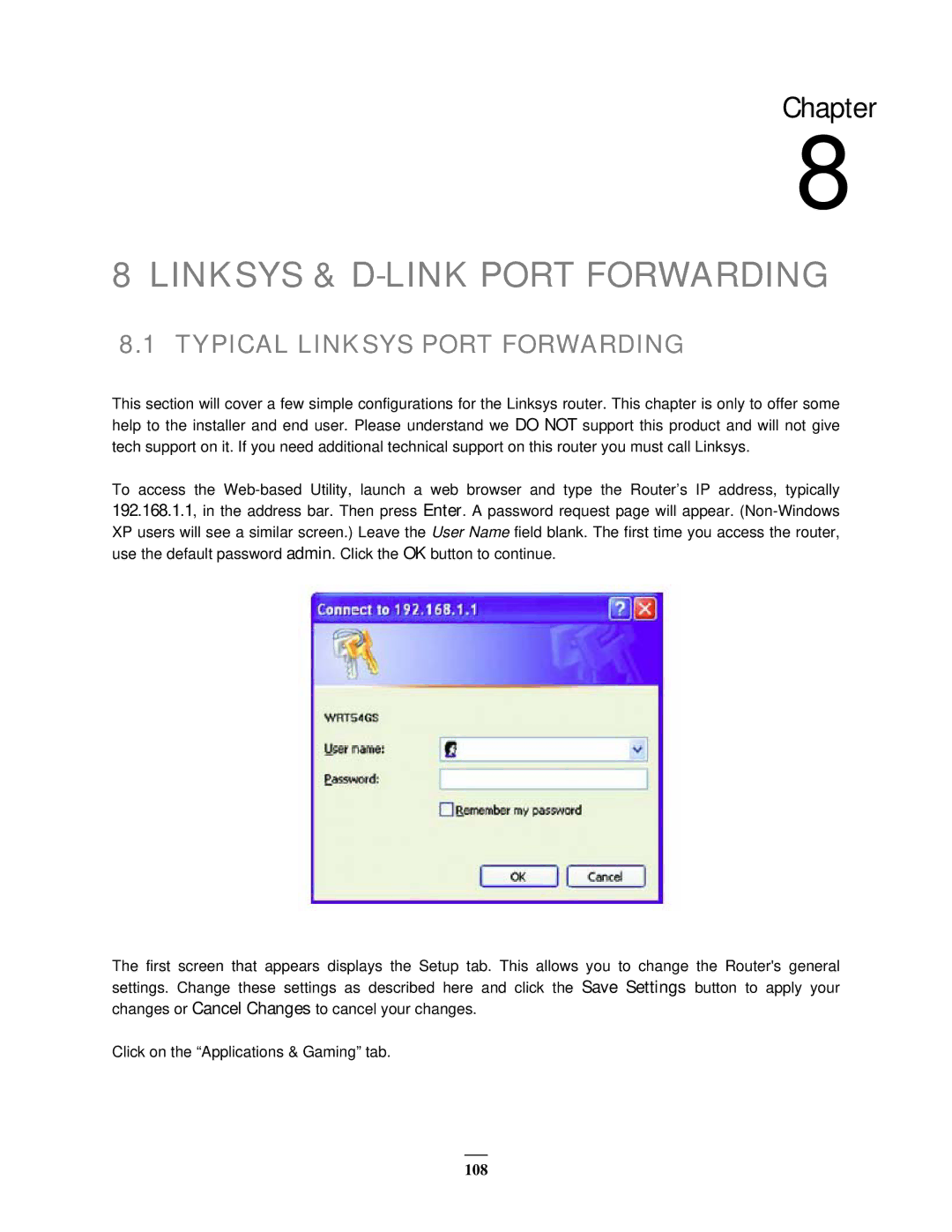 EverFocus EMV400 user manual Linksys & D-LINK Port Forwarding, Typical Linksys Port Forwarding 