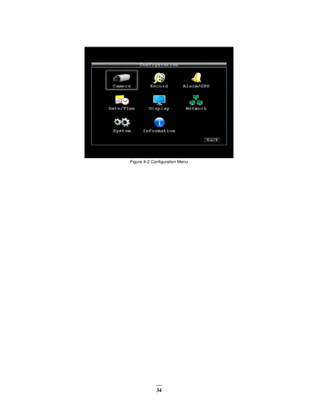 EverFocus EMV400 user manual Configuration Menu 