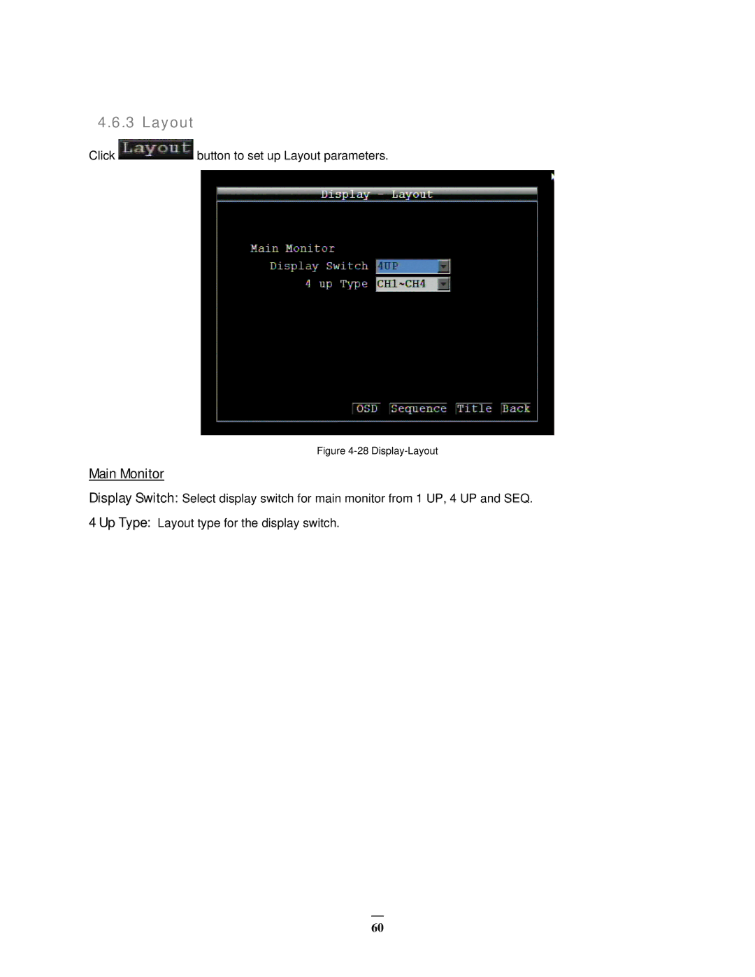 EverFocus EMV400 user manual Display-Layout 