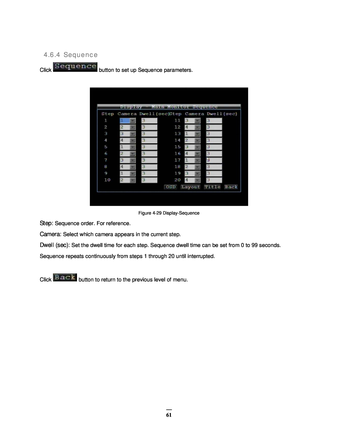 EverFocus EMV400 user manual 29 Display-Sequence 