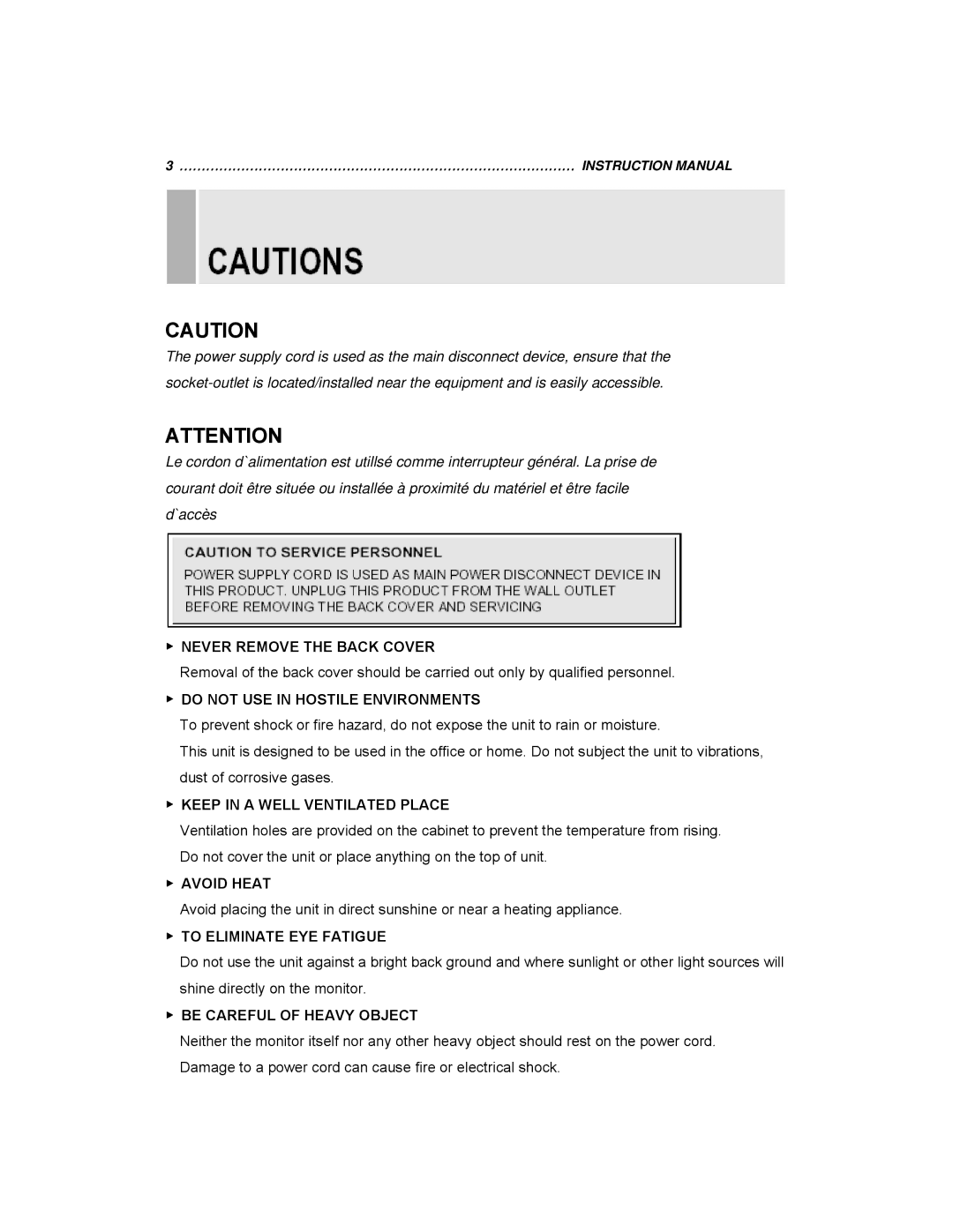 EverFocus EN-7519E, EN-7517E instruction manual Never Remove the Back Cover 