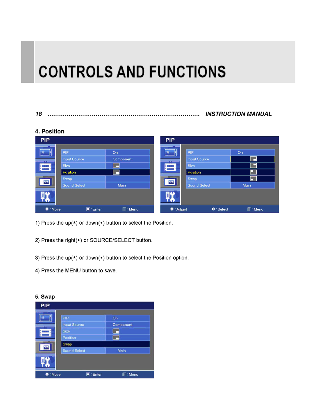 EverFocus EN-7519C, EN-7517C instruction manual Position 