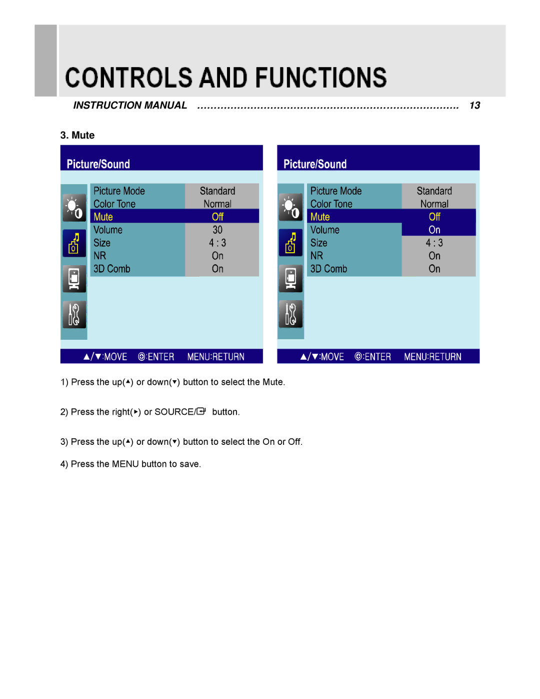 EverFocus EN-7522C instruction manual Mute 