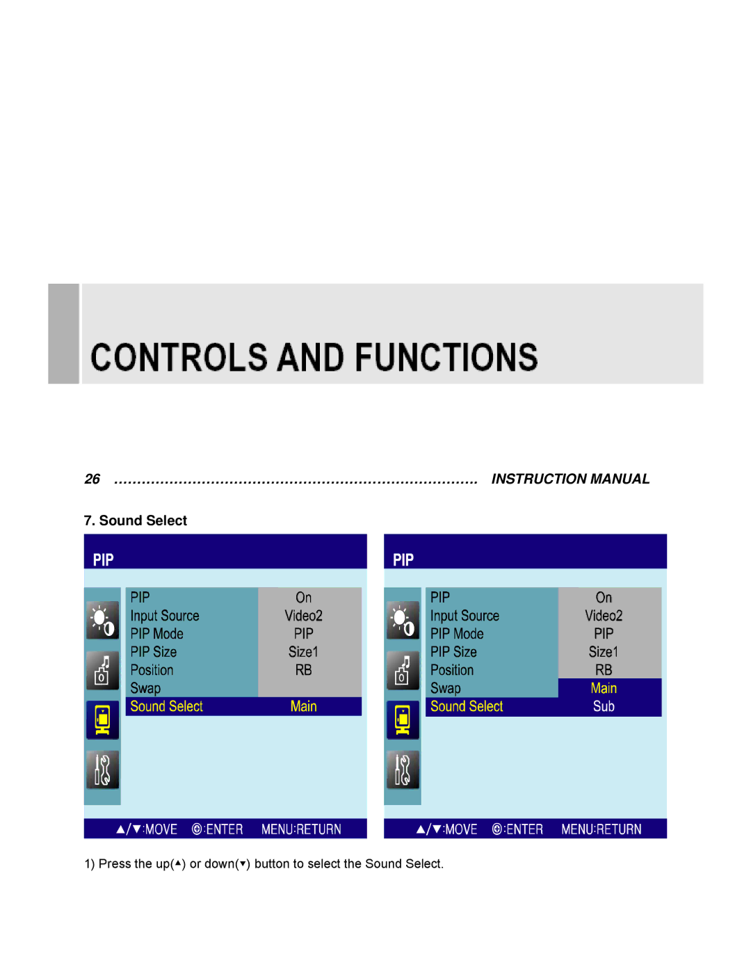 EverFocus EN-7522C instruction manual Sound Select 