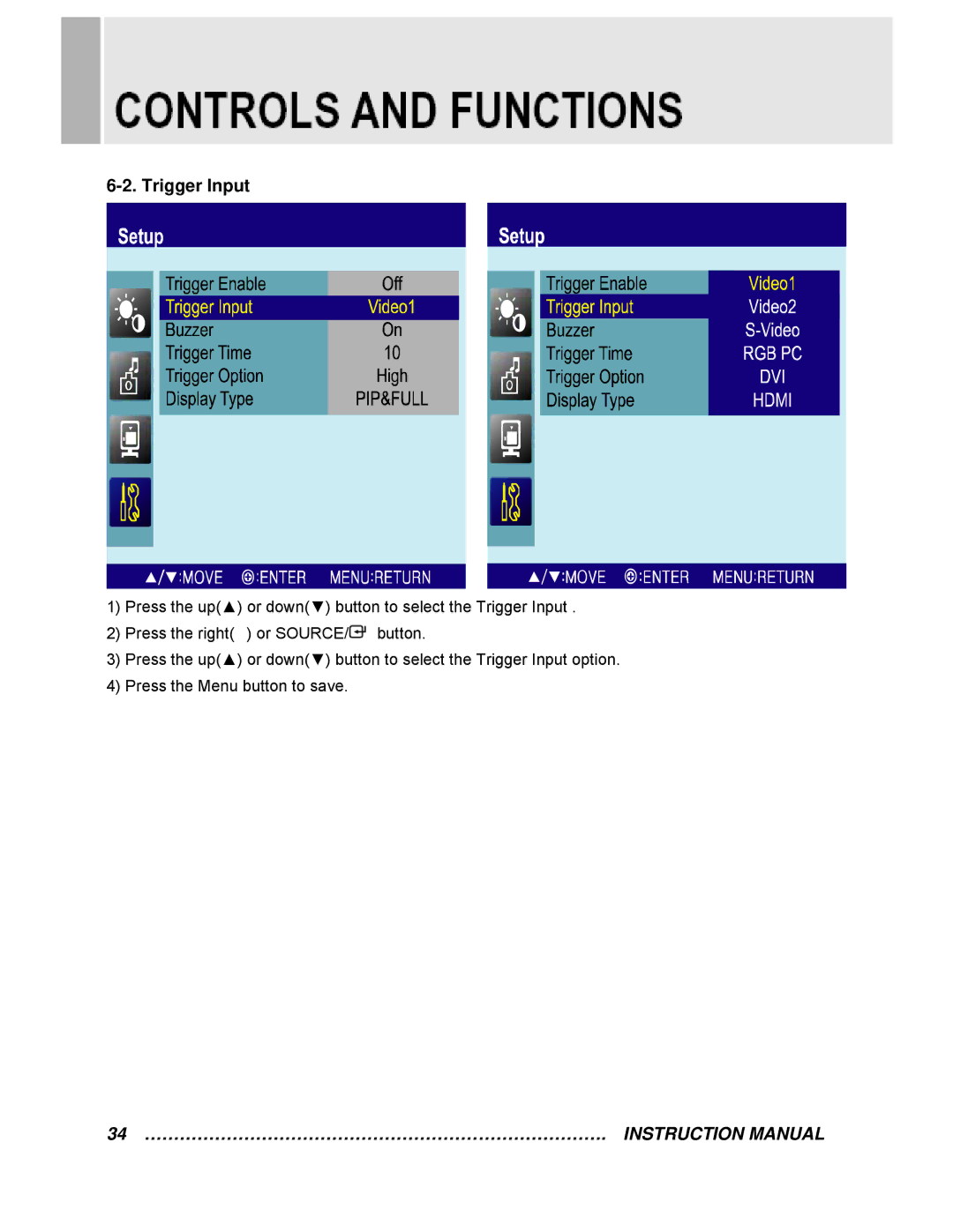 EverFocus EN-7522C instruction manual Trigger Input 