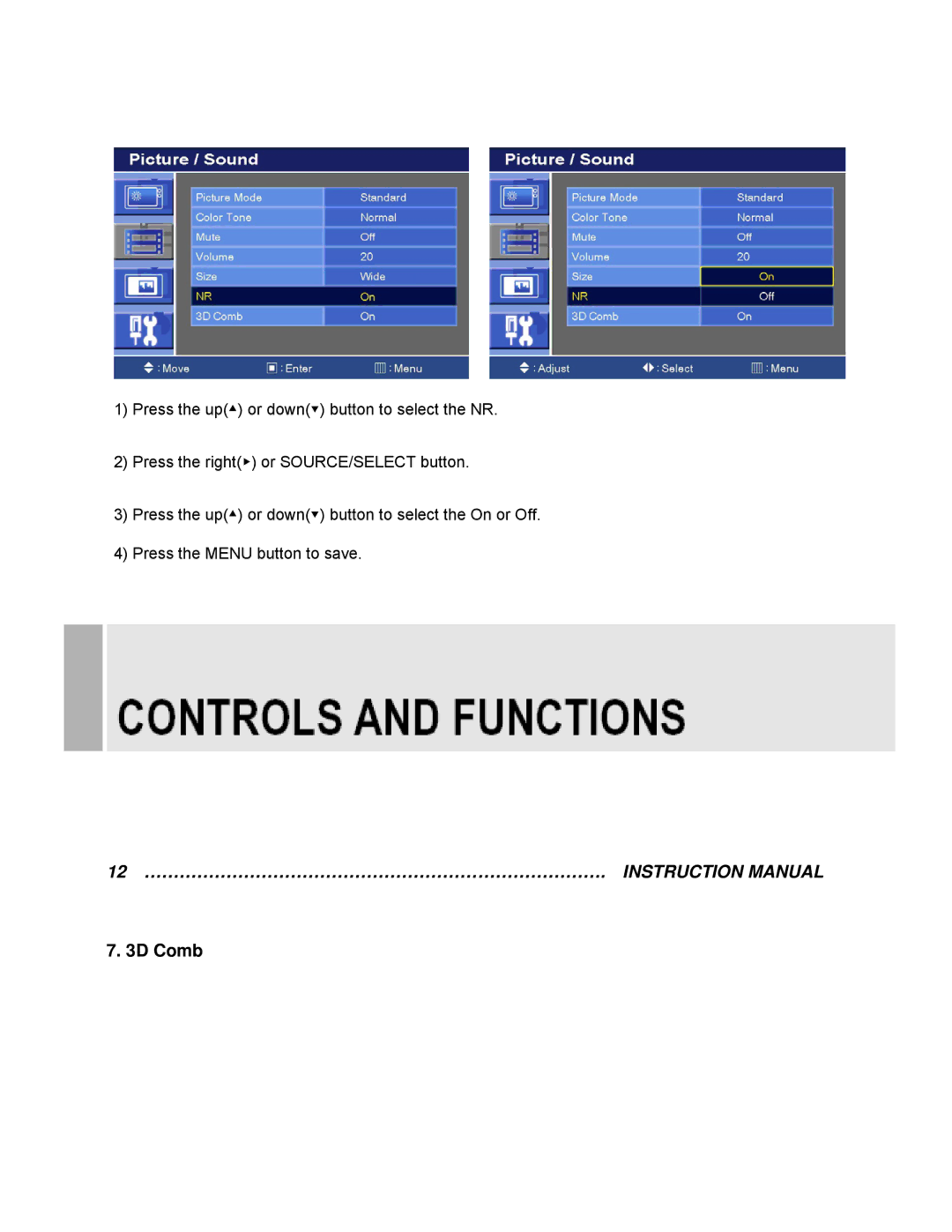 EverFocus EN-7542H manual 3D Comb 