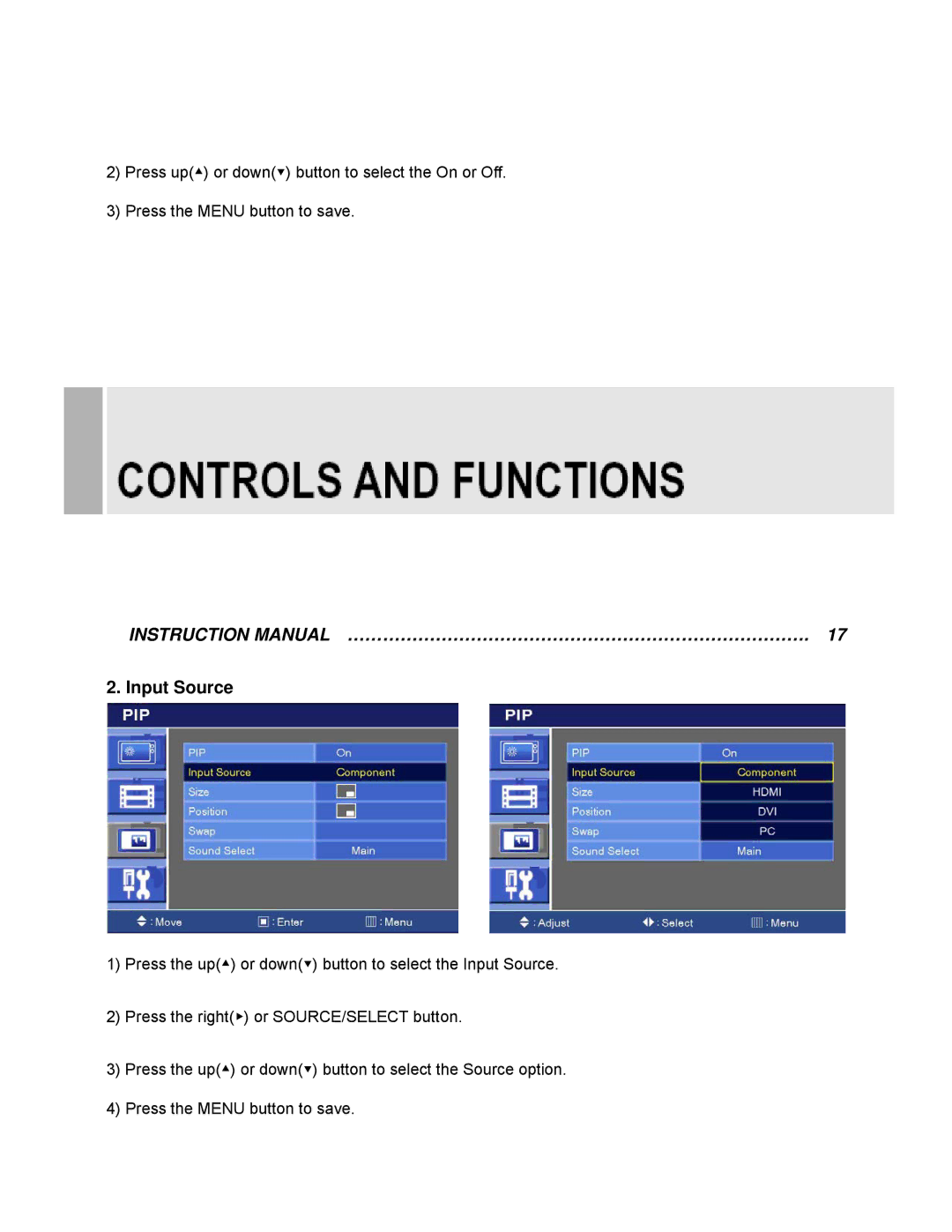 EverFocus EN-7542H manual Input Source 