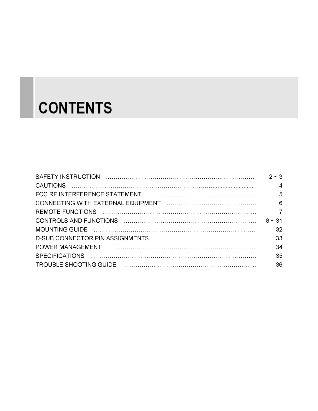 EverFocus EN-7542H manual SUB Connector PIN Assignments …………………………………………… 