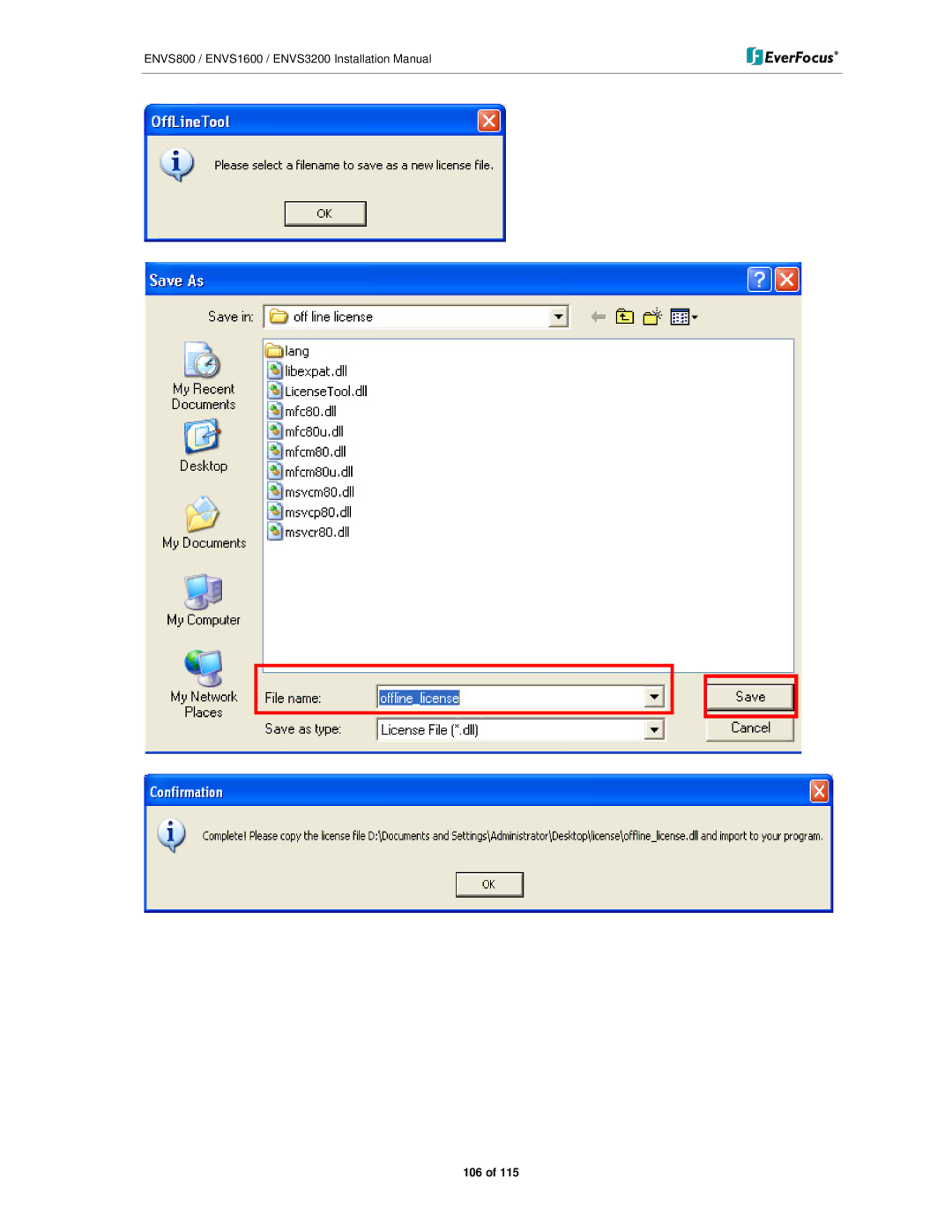 EverFocus ENVS3200, ENVS800, ENVS1600 manual 106 