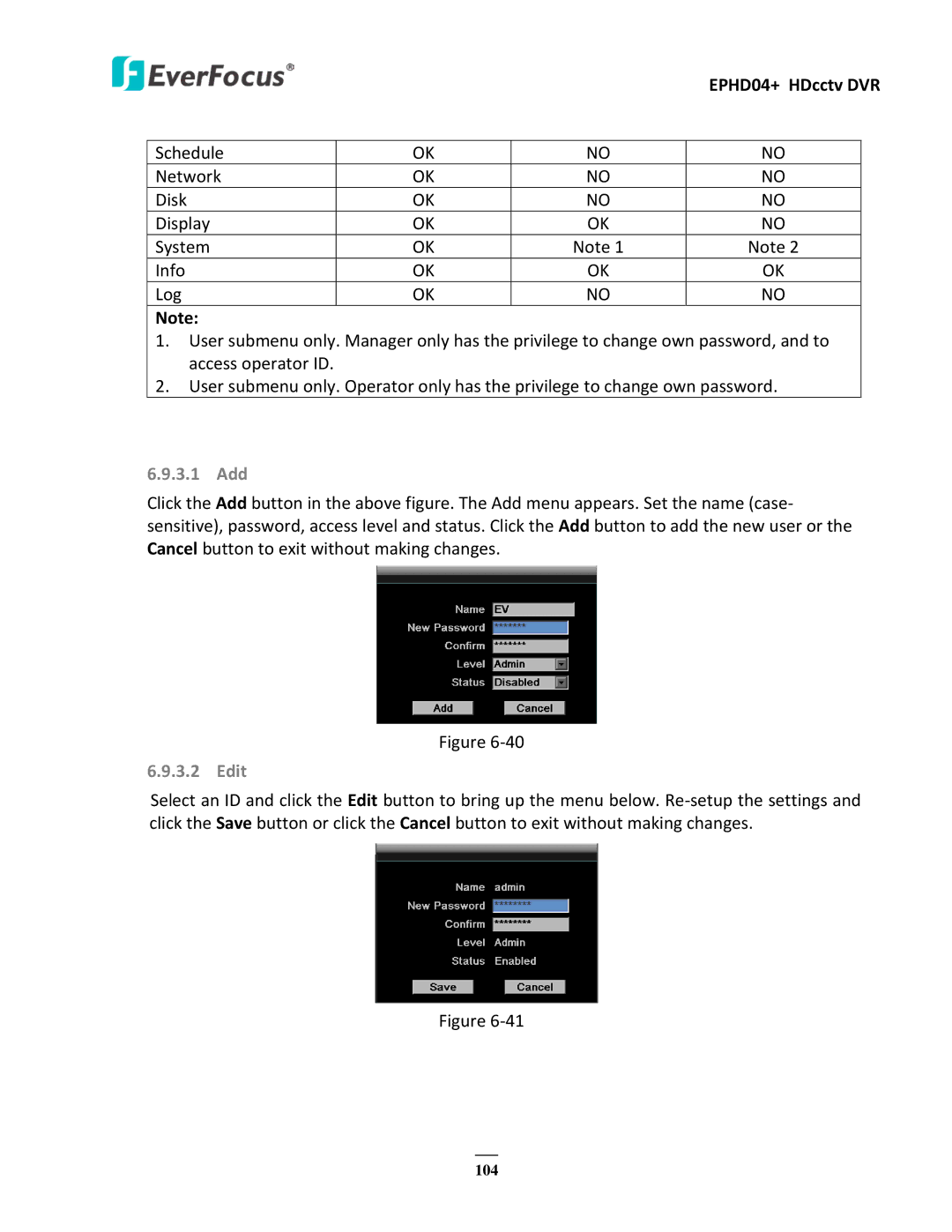 EverFocus EPHD04+ user manual 3.1 Add 