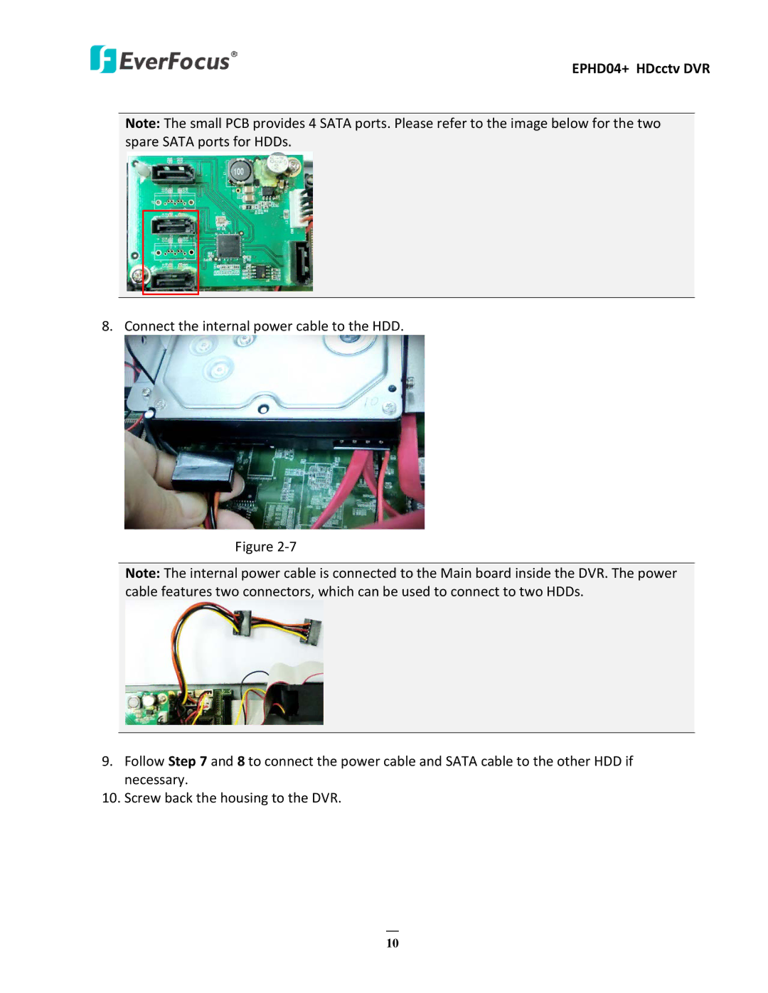 EverFocus user manual EPHD04+ HDcctv DVR 