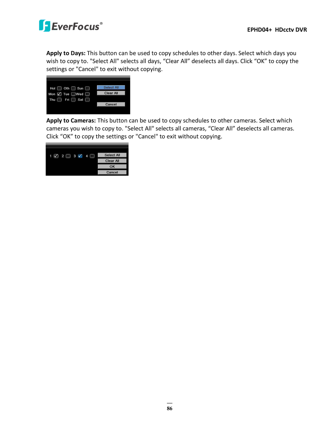 EverFocus user manual EPHD04+ HDcctv DVR 