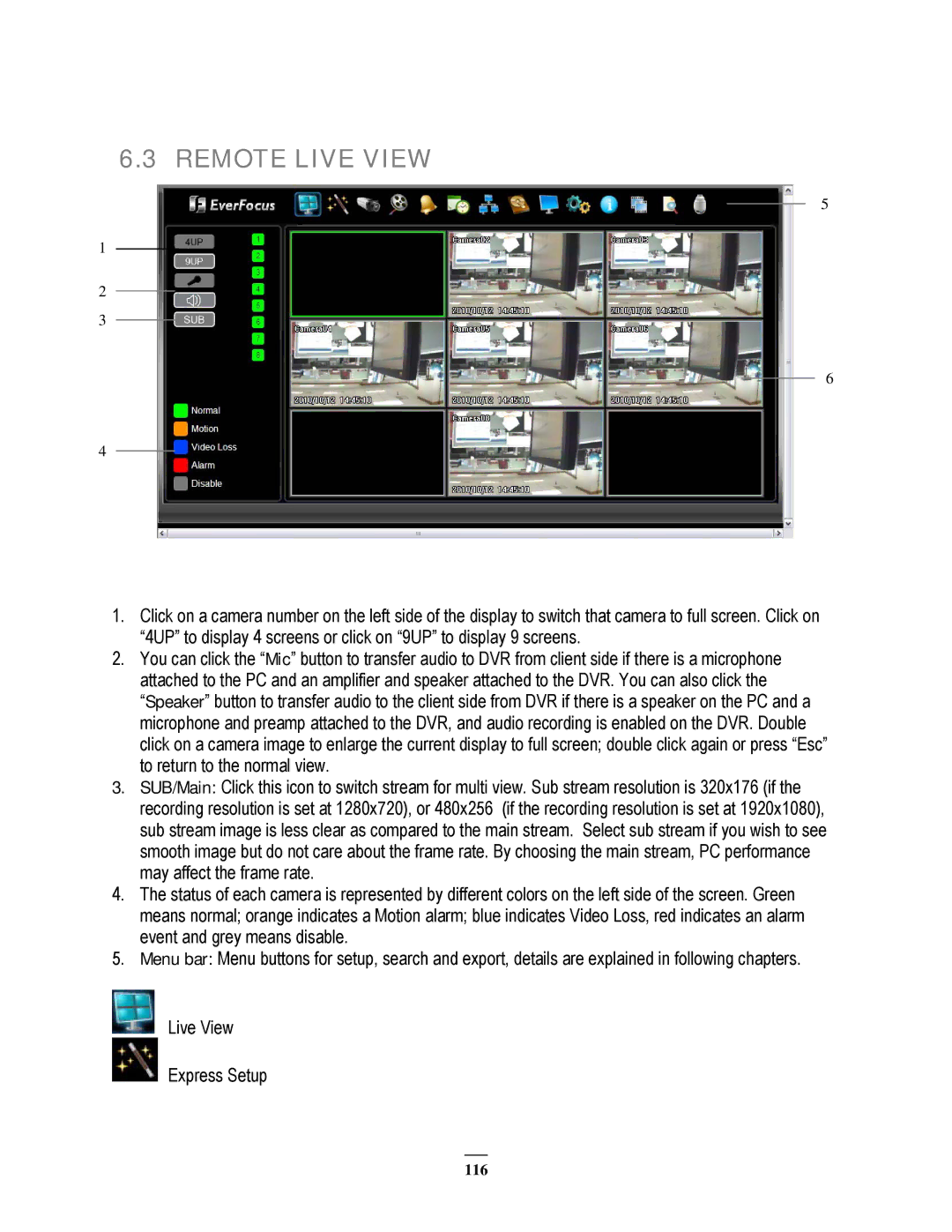 EverFocus EPHD08 user manual Remote Live View 