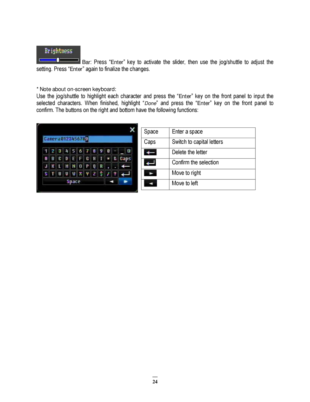 EverFocus EPHD08 user manual Delete the letter 