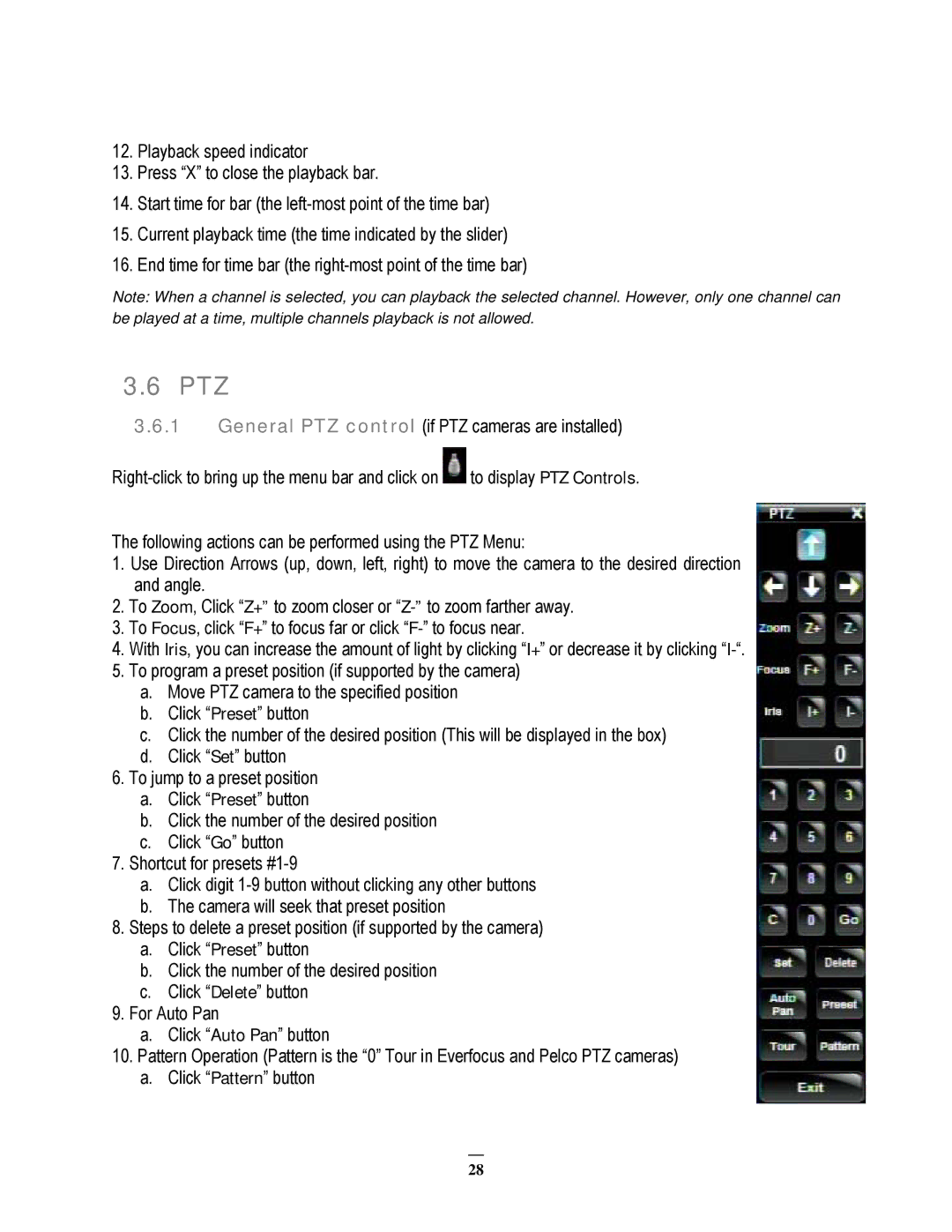 EverFocus EPHD08 user manual Ptz 