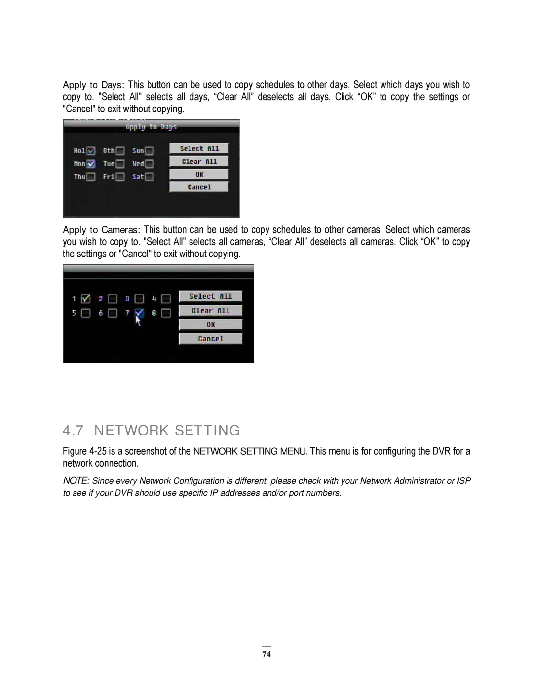 EverFocus EPHD08 user manual Network Setting 