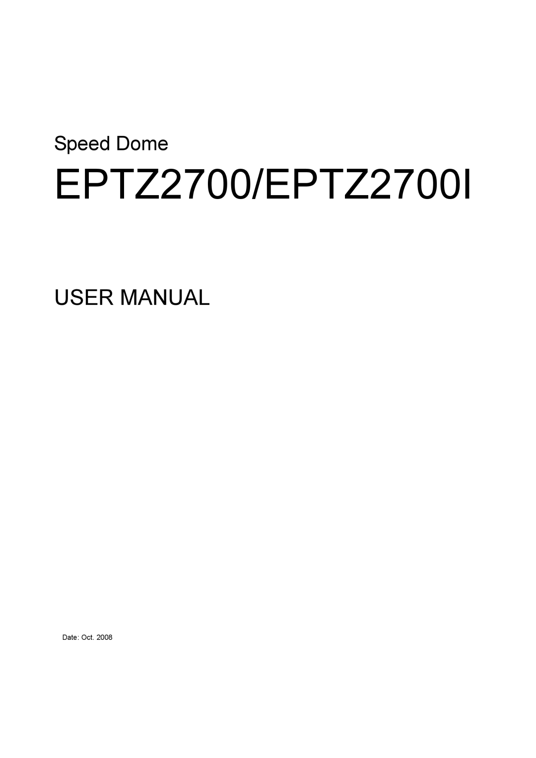 EverFocus EPTZ2700i user manual EPTZ2700/EPTZ2700I 