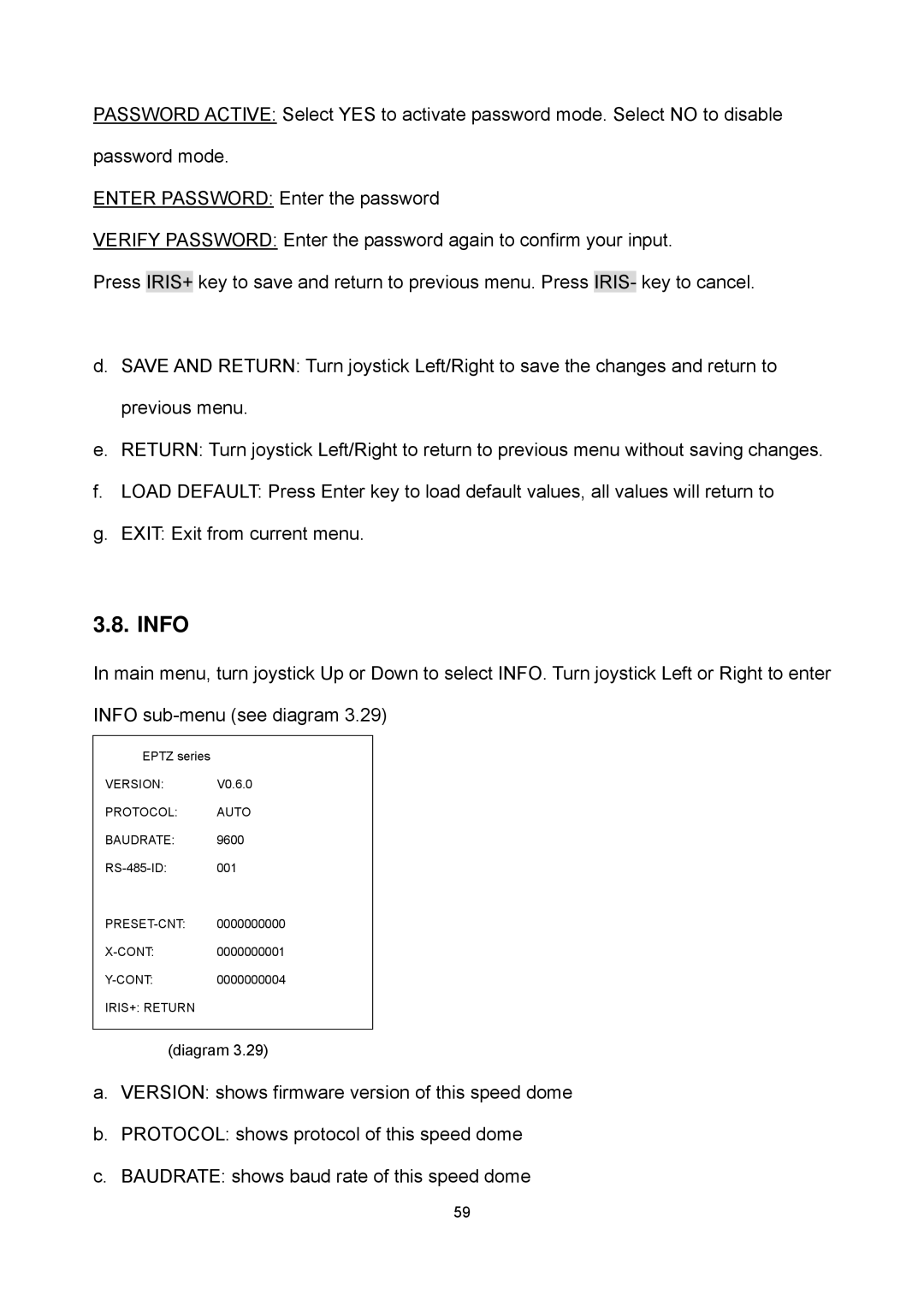 EverFocus EPTZ2700i user manual Info 