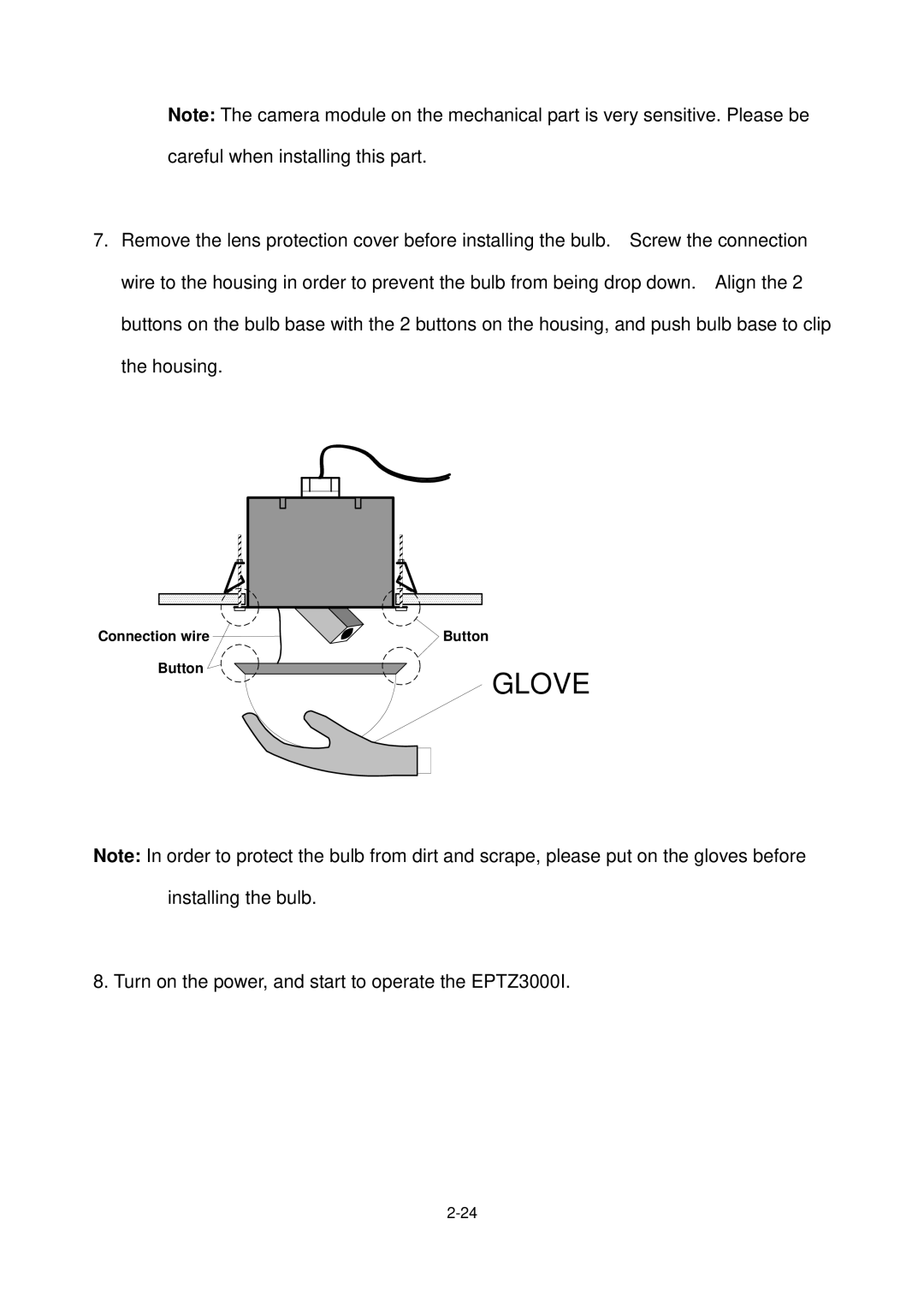 EverFocus EPTZ3000I, Eptz3000 user manual Glove 