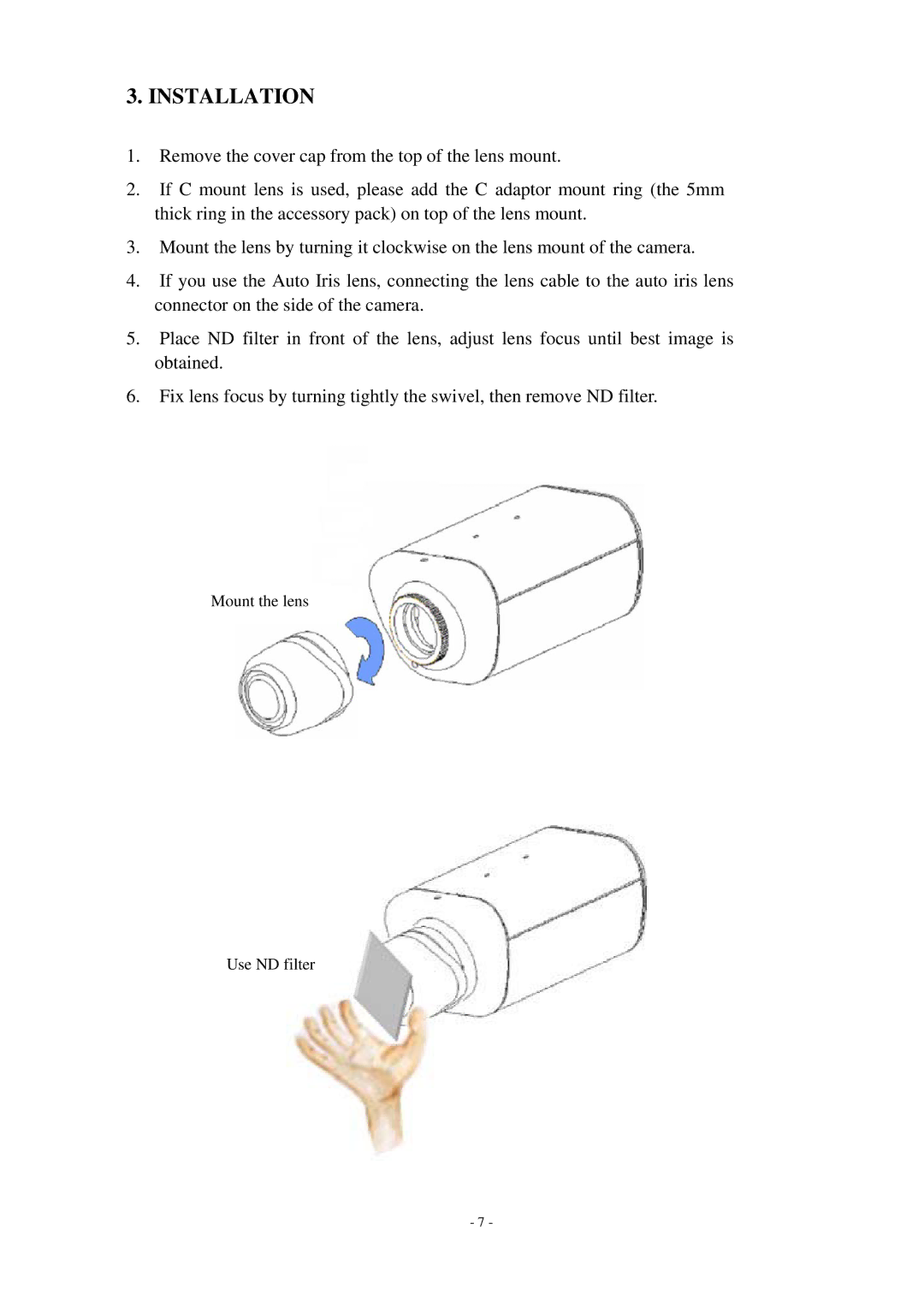 EverFocus EQ550 specifications Installation 