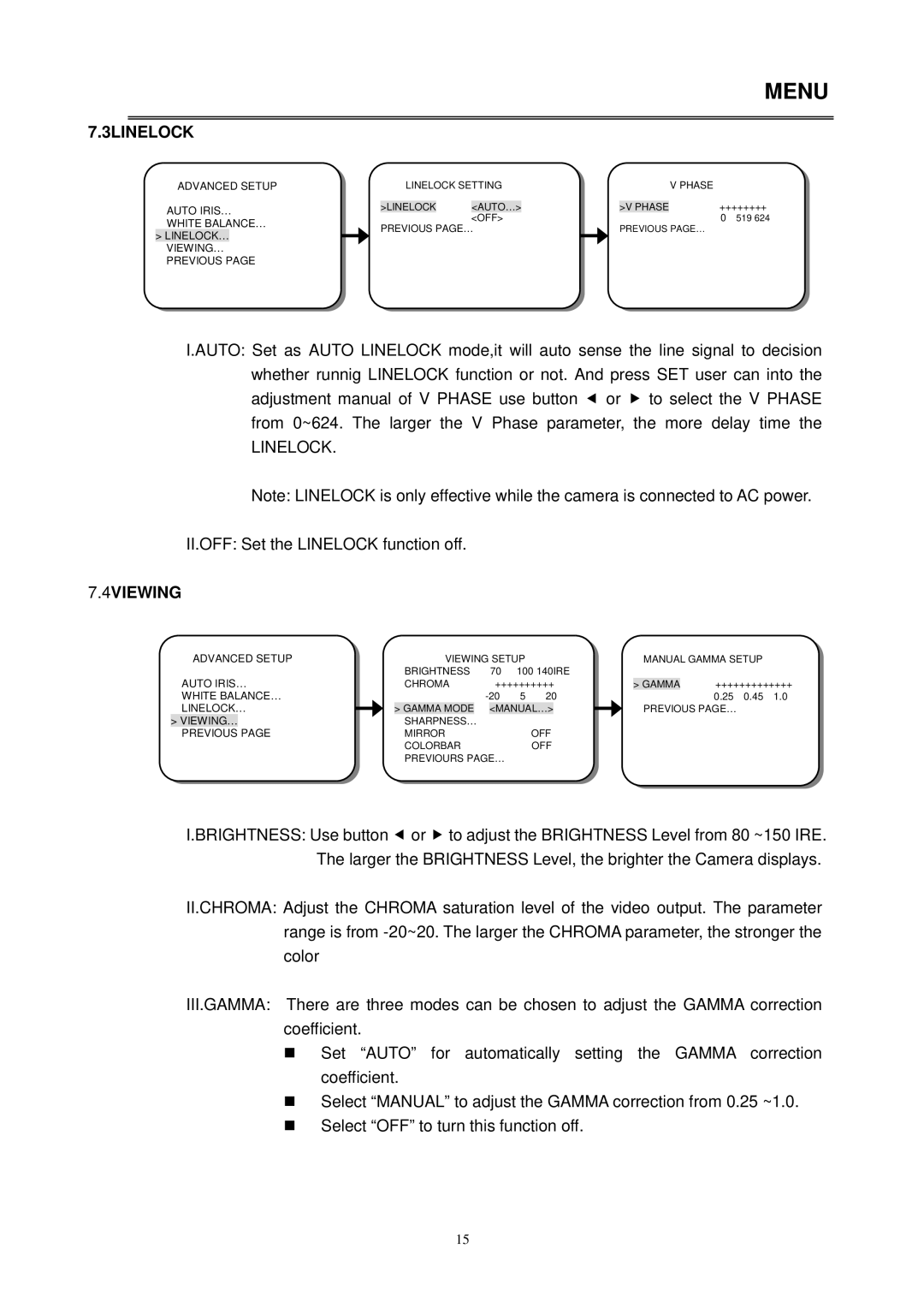 EverFocus EQ600 WDII instruction manual 3LINELOCK, 4VIEWING 