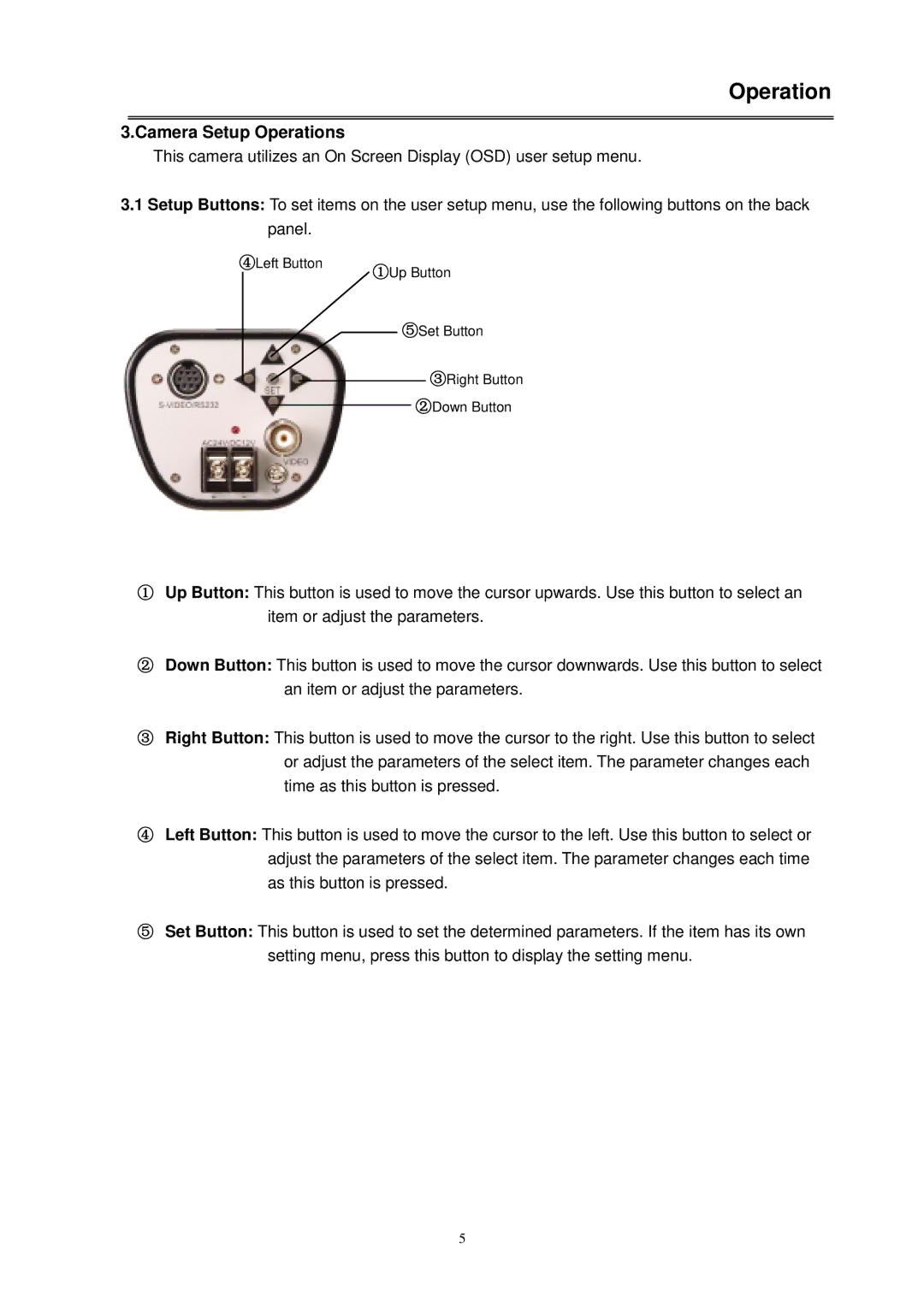 EverFocus EQ600 WDII instruction manual Camera Setup Operations 