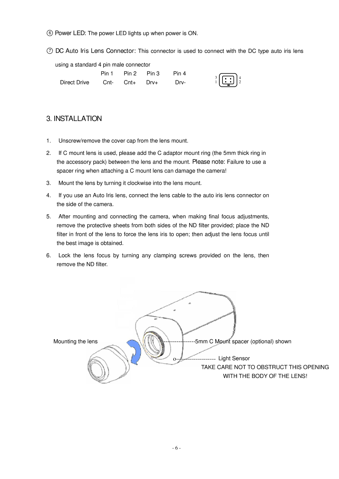 EverFocus EQH5200 specifications Installation 