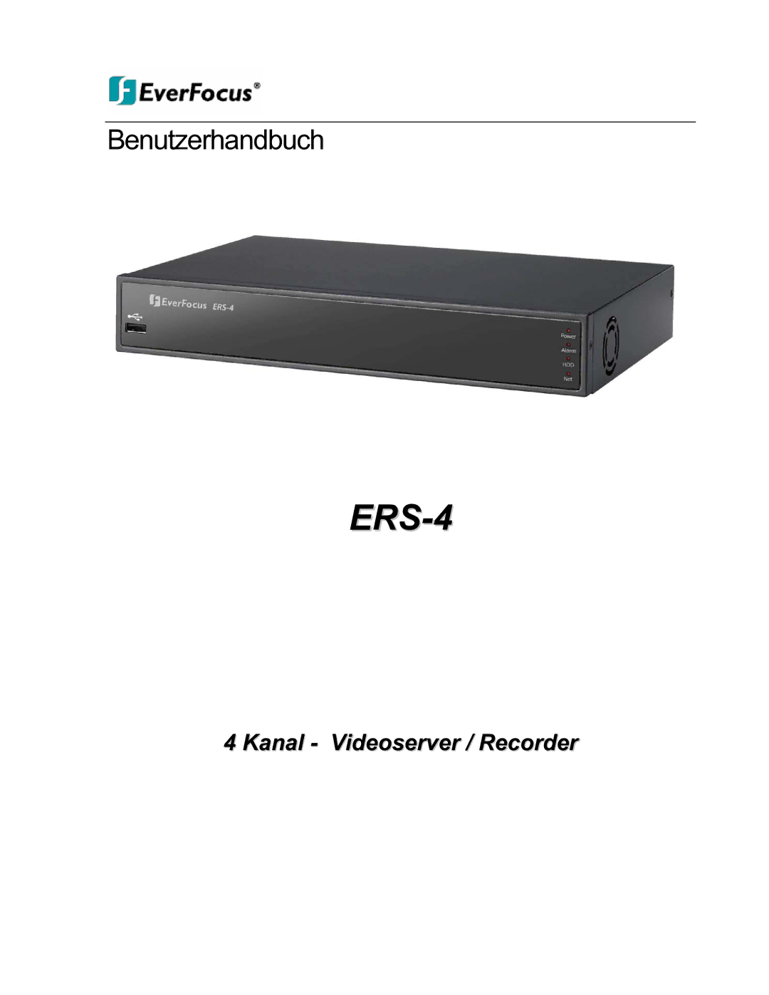 EverFocus ERS-4 manual 