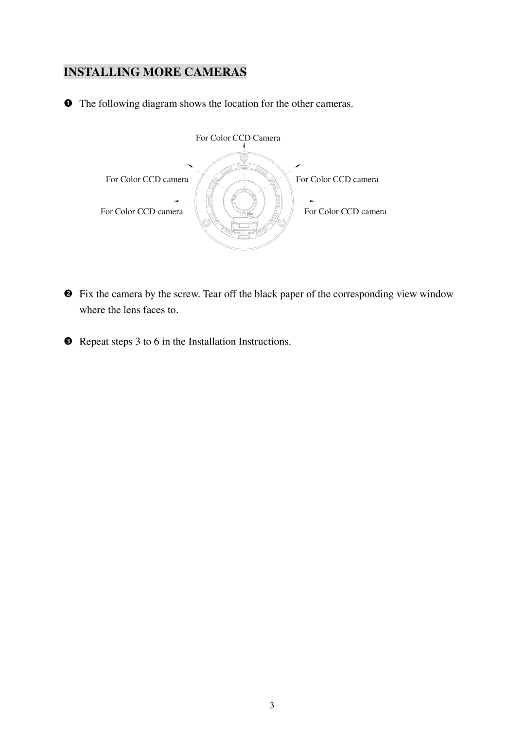 EverFocus Esd200 specifications Installing More Cameras 