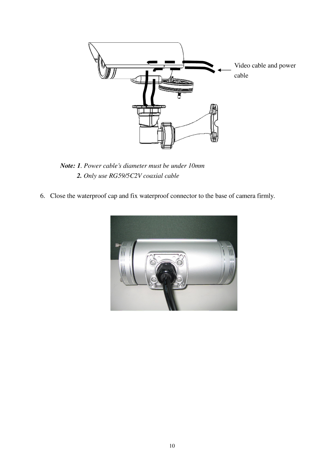 EverFocus 330E, EZ230E, 235E, 335E specifications Only use RG59/5C2V coaxial cable 