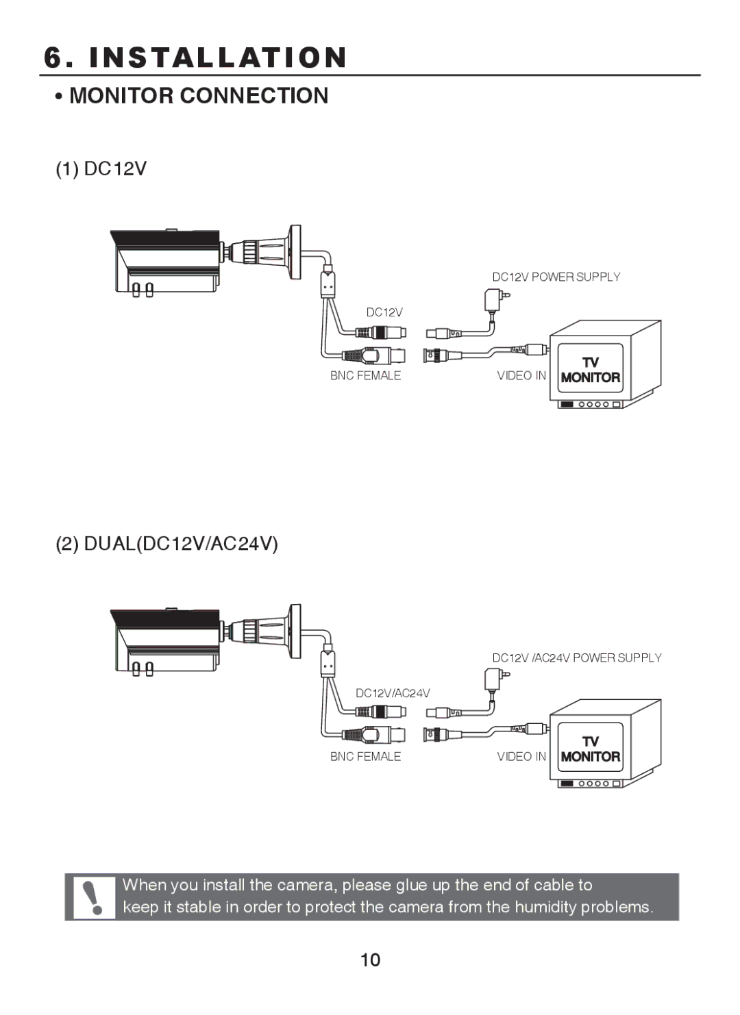 EverFocus M107-N501-001 operation manual Monitor Connection 