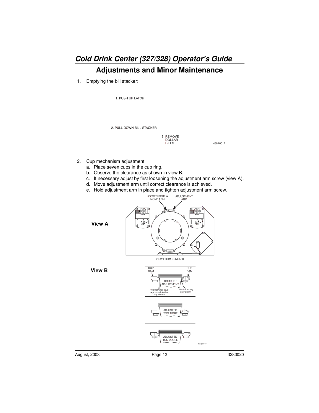 Everpure 327, 325 manual Adjustments and Minor Maintenance 