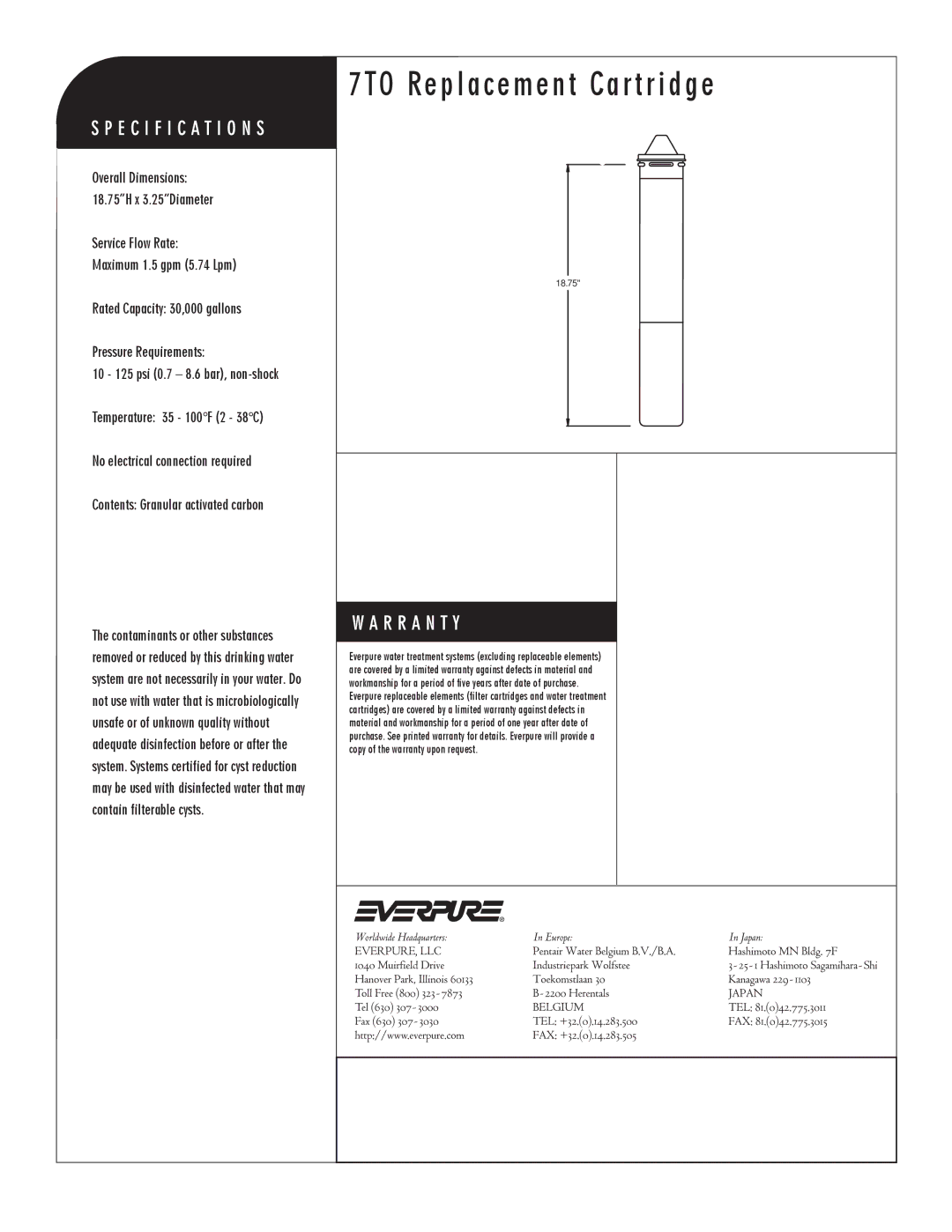 Everpure manual 7TO Replacement Cartridge 