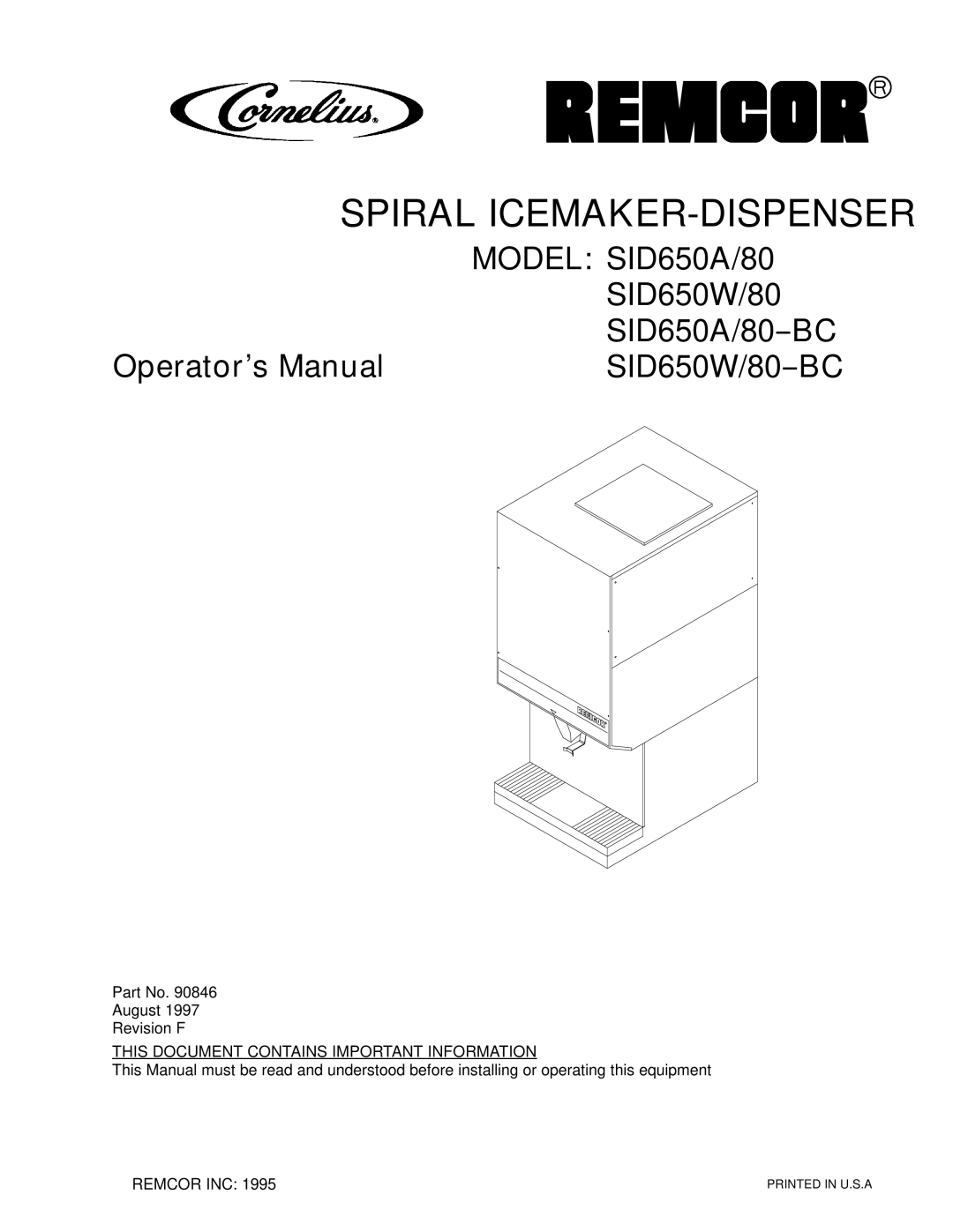 Everpure SID650A, 80 manual Spiral ICEMAKER-DISPENSER 