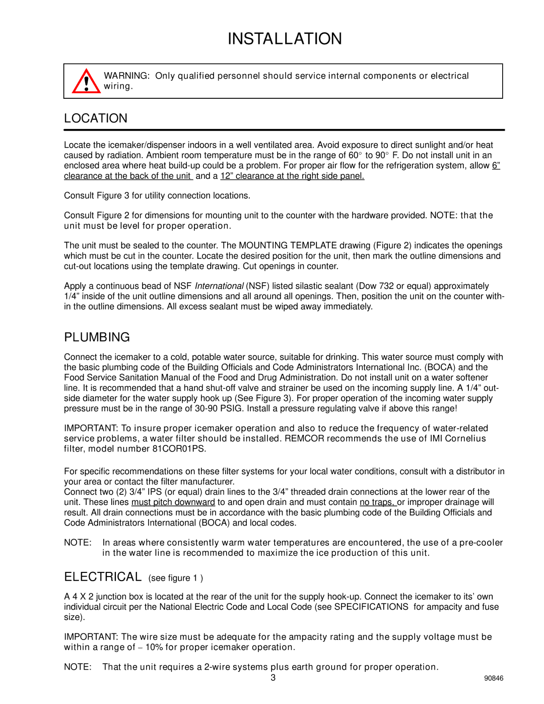 Everpure 80, SID650A manual Installation, Location, Plumbing 