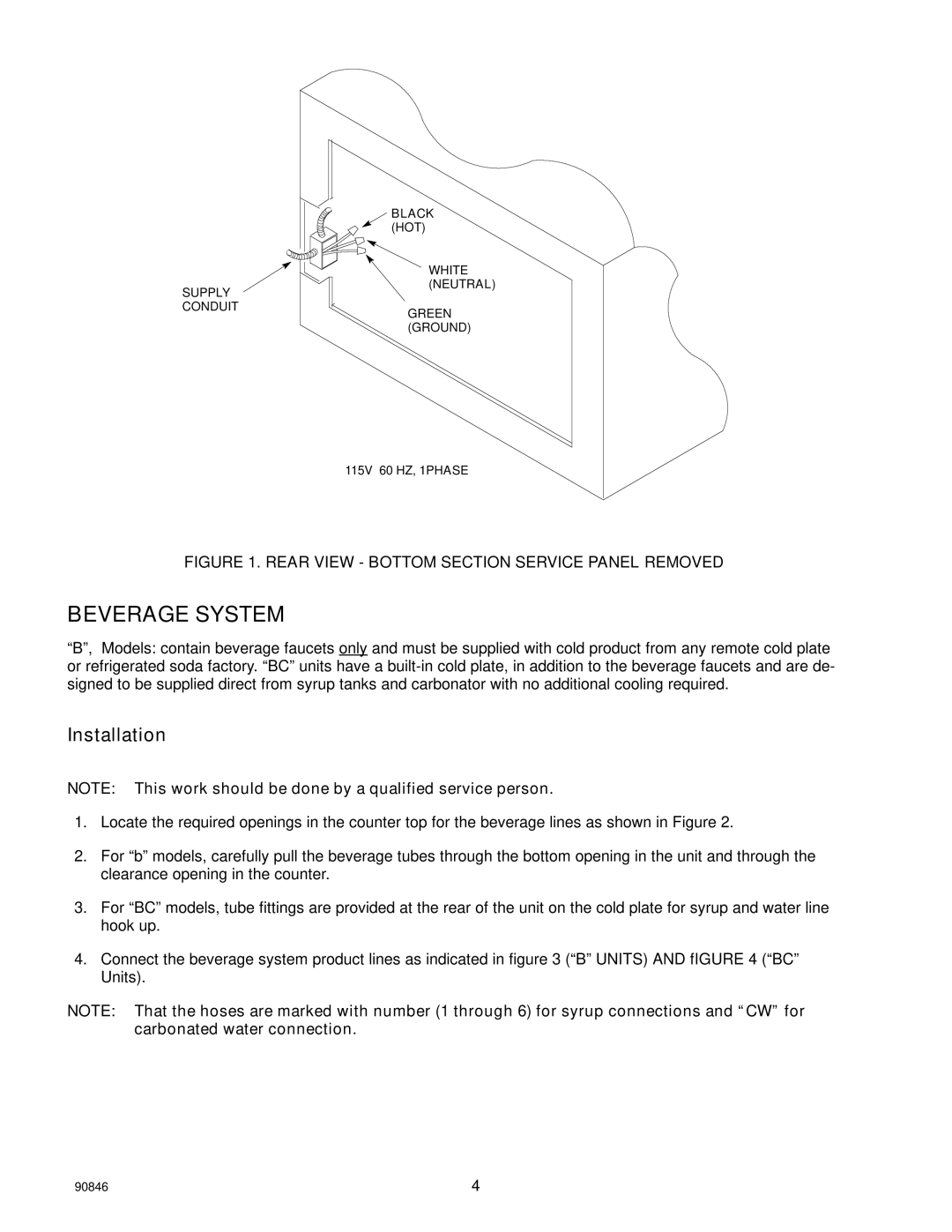 Everpure SID650A, 80 manual Beverage System, Installation 