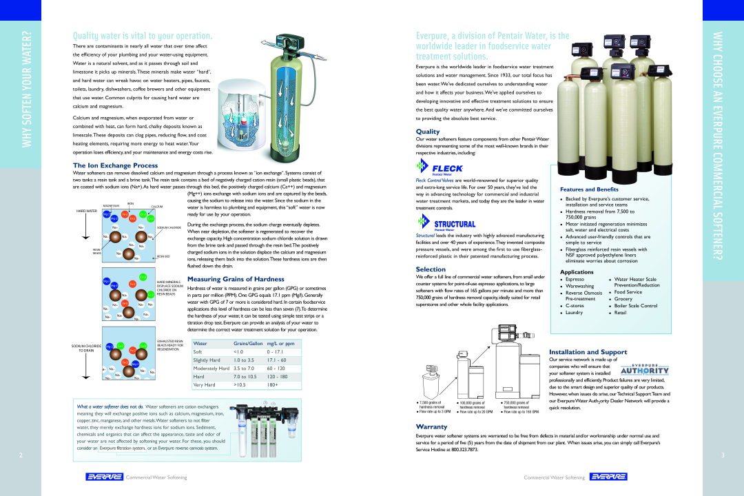 Everpure Water Softening Why Choose An Everpure Commercial Softener?, Why Soften Your Water?, treatment solutions, Quality 