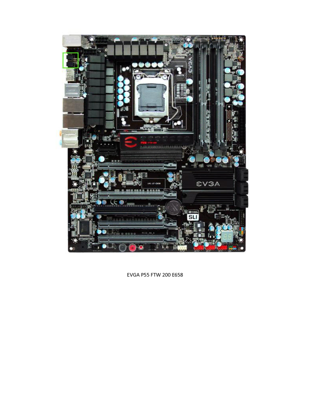 EVGA 100-EV-EB01 manual Evga P55 FTW 200 E658 