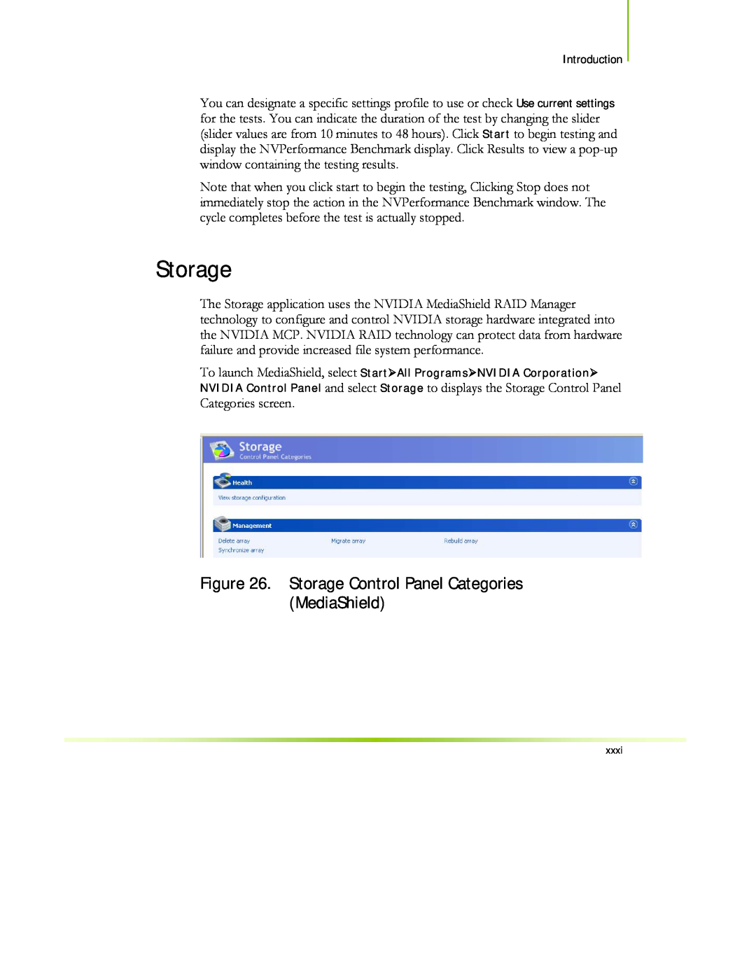 EVGA 122-CK-NF68-XX manual Storage Control Panel Categories MediaShield 