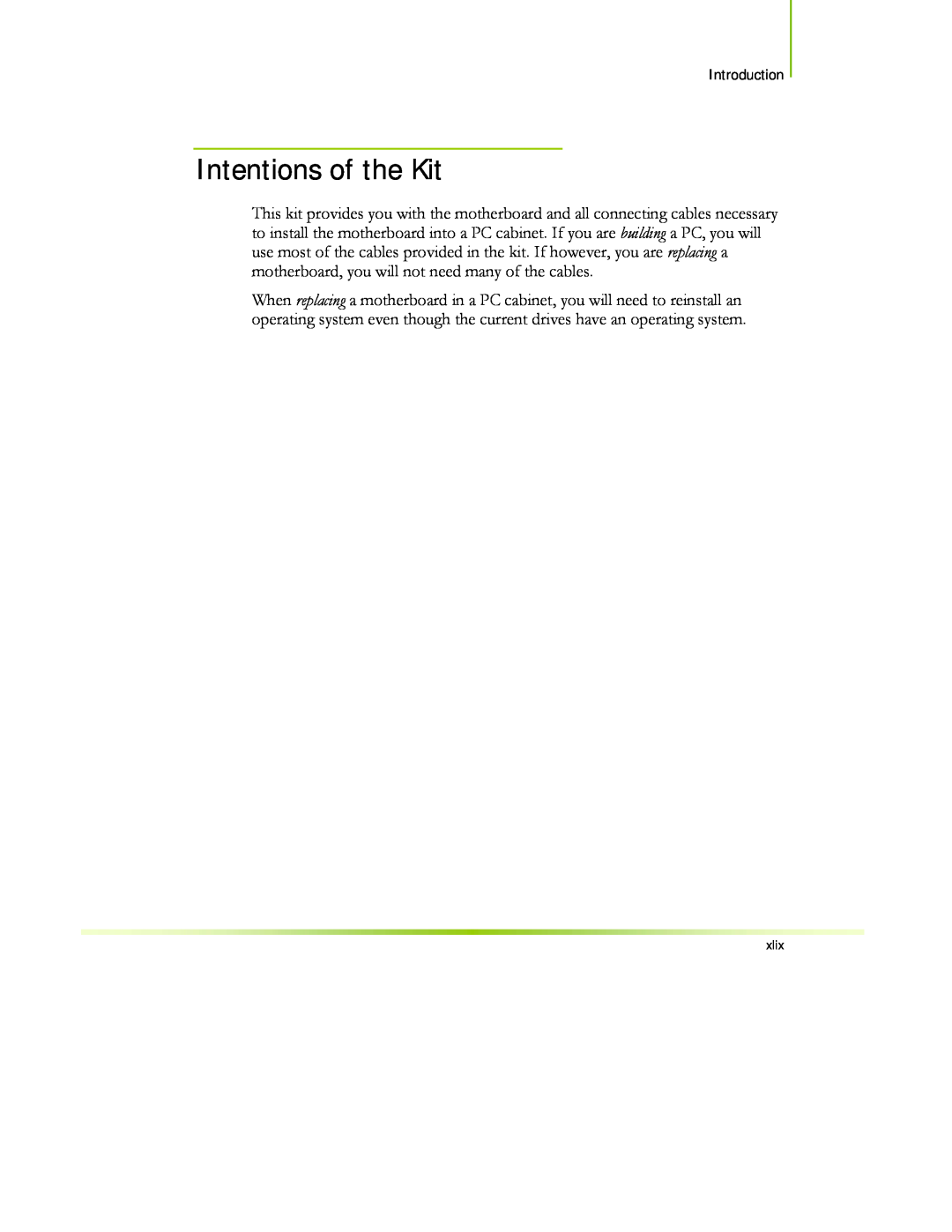 EVGA 122-CK-NF68-XX manual Intentions of the Kit, xlix 