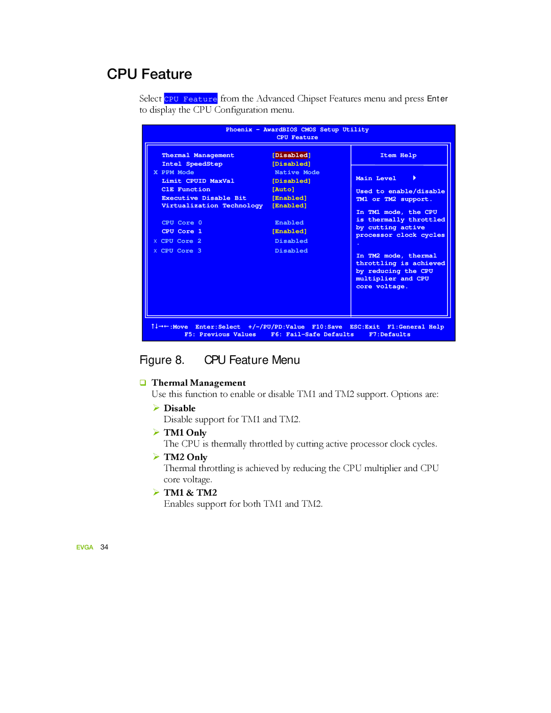 EVGA 122-YW-E173 manual CPU Feature 