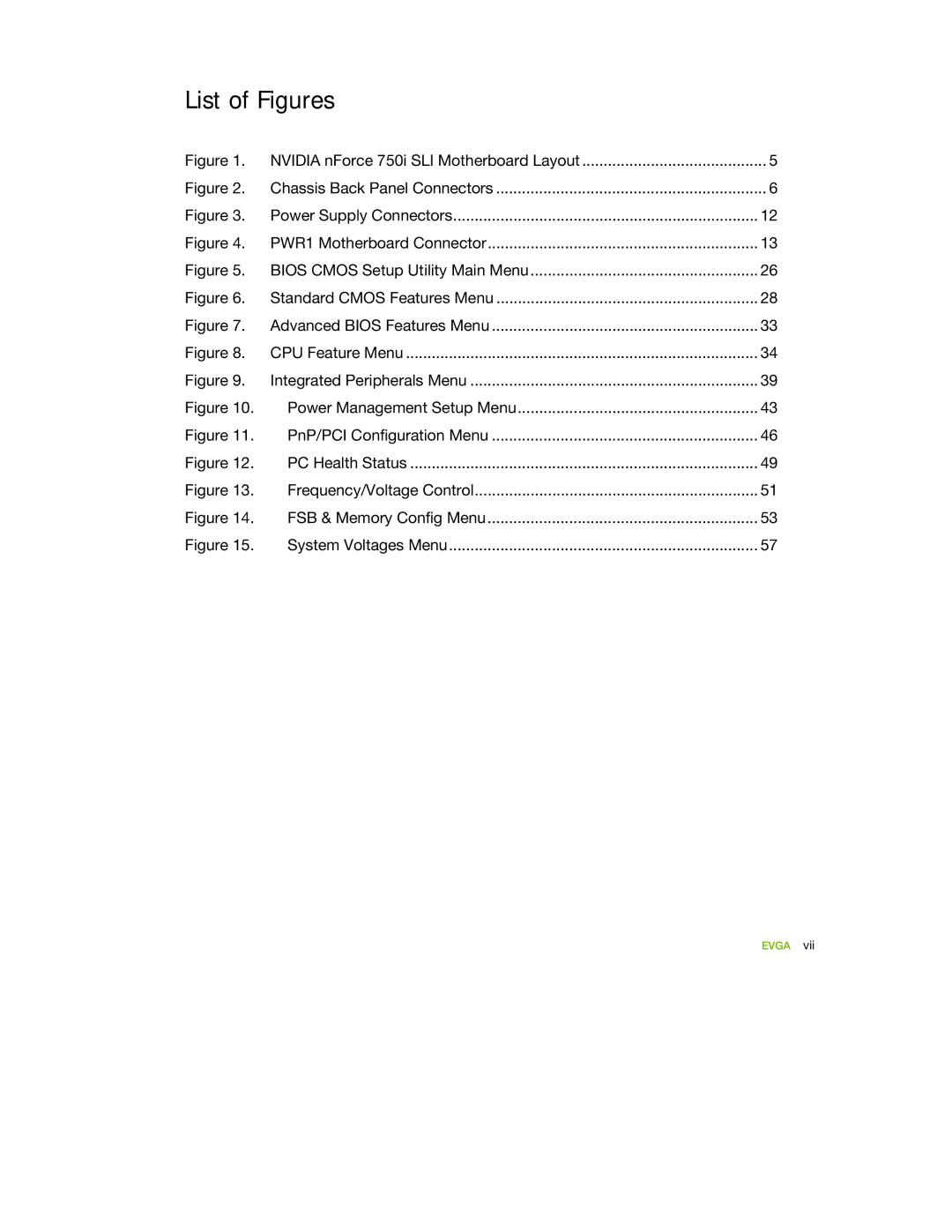 EVGA 122-YW-E173 manual List of Figures 