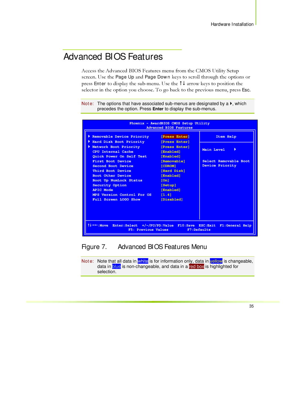 EVGA 650I manual Advanced Bios Features, Cdrom 