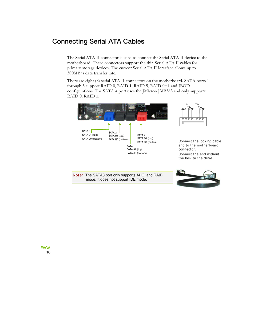 EVGA 730I manual Connecting Serial ATA Cables 