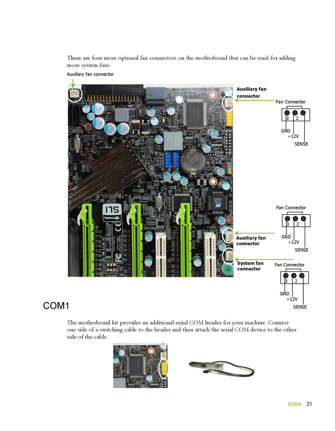 EVGA 132-YW-E178, 780i SLI FTW manual COM1 