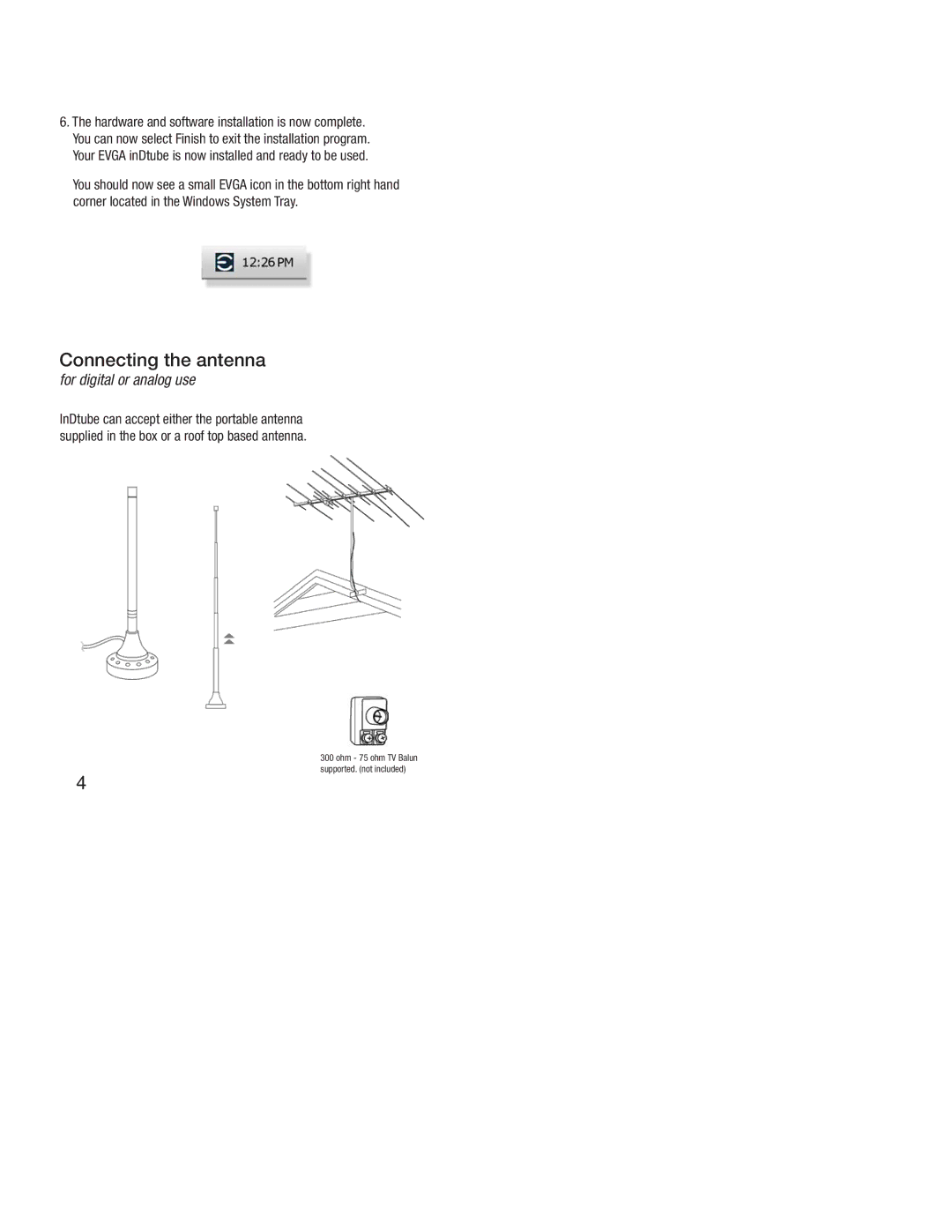 EVGA EV3A, Digital TV Tuner owner manual Connecting the antenna, For digital or analog use 