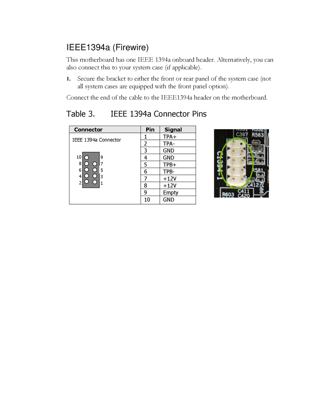 EVGA 121-LF-E652, P55 manual IEEE1394a Firewire 