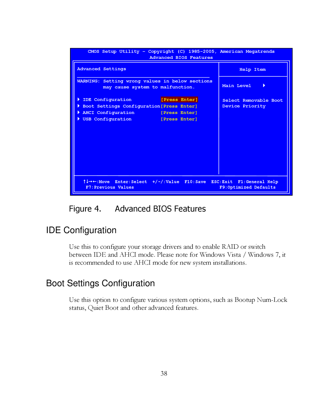 EVGA P55 FTW 200, 141-LF-E658 manual IDE Configuration, Boot Settings Configuration 