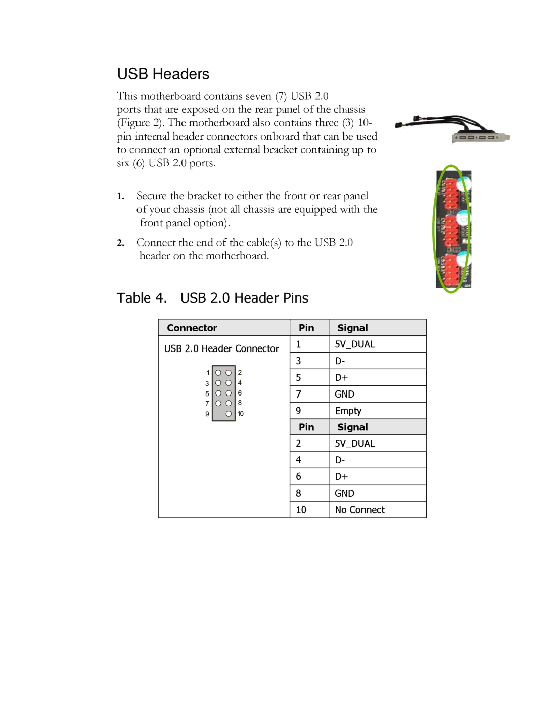 EVGA P55 FTW manual USB Headers 